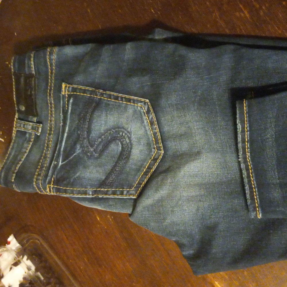 Silver Denim Suki Jean Women Size 18 Long Dark Wash Mid Cotton Lycra Stretch